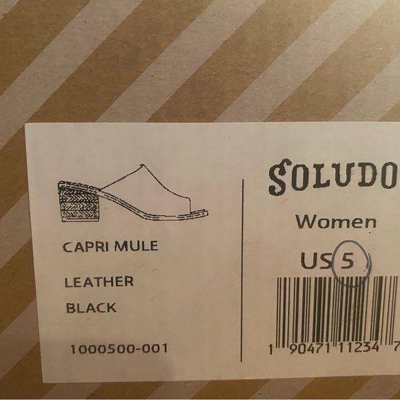 NWT Anthropologie Soludos Capri Mule Leather Black Size 5 - Picture 4 of 12